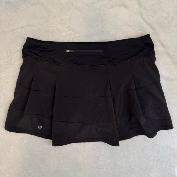 Lululemon Pace Rival Skirt (Tall) *4-way Stretch 15" Black Size 10 - Picture 2 of 4